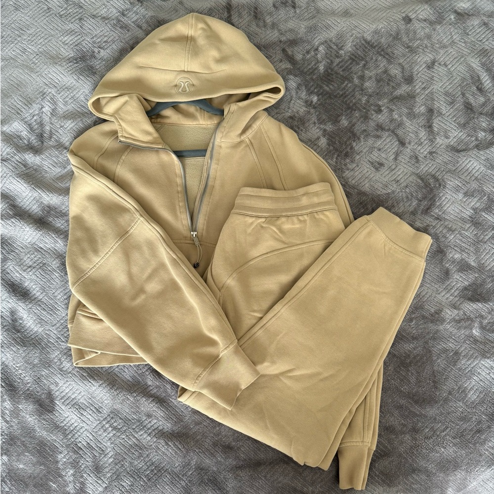 Lululemon Trench Scuba Half zip Hoodie and Joggers sweatpants Set